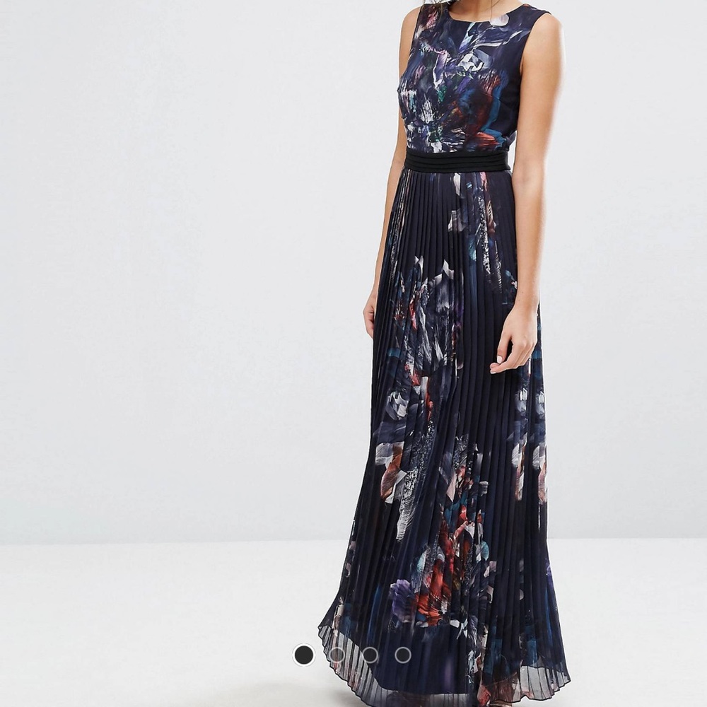 NWT ASOS floral maxi dress. Blue navy maxi dress